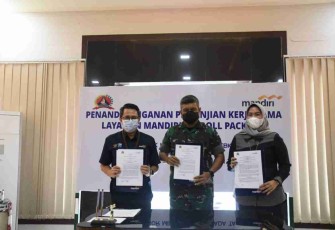 Korem 142/Tatag kerjasama dengan Bank Mandiri.