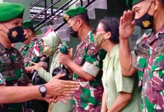 Kodim 0808/Blitar Gelar Pelantikan Kenkat Anggota Bintara, Tamtama dan PNS Periode 1 April 2022
