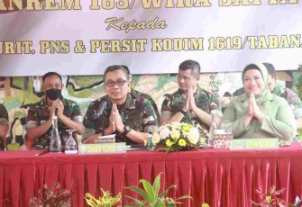 Danrem 163/Wira Satya Kunker ke Kodim 1619/Tabanan
