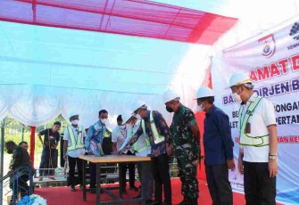 Danrem 142/Tatag Hadiri Peletakan Batu Pertama Pembangunan UPTD Balai Latihan