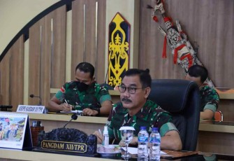 Pangdam XII/Tpr Ikuti Vicon dengan Panglima TNI