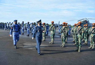 Danlanud Supadio Pimpin Upacara Peringatan HUT Ke-76 TNI AU