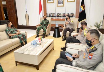 Kunjungan Kerja Dankodiklatal ke Kapolda Jatim
