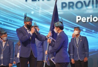 Pelantikan kepengurusan DPD Partai Demokrat Jatim periode 2022-2024, Jumat (22/4/2022)