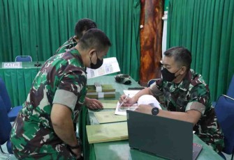 Pelaksanaan Wasrik di Kodim 0805/Ngawi. Jum'at (22/4/22)