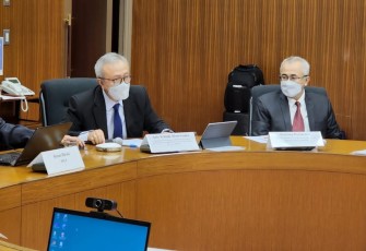 Dirjen Sumber Daya Air, Arie Setiadi M (paling kanan) hadiri pertemuan HELP ke 19 di Jepang. Kamis (21/4/2022) 