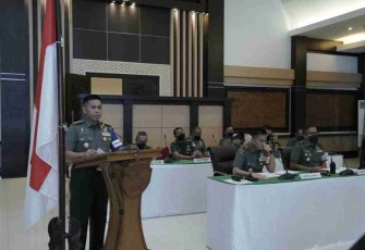Pangdam IX/Udayana peran penting pengamanan GPDRR saat gelar TFG di Makodam. Kamis (28/4/2022)