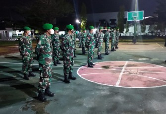 Apel kesiapan pengamanan lebaran Kodim 1015/Sampit. Jum'at (29/4/2022)