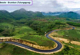 Jalan pantai selatan Jatim siap melayani akses wisata Lebaran 2022. Sabtu (30/4/2022)