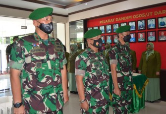 Sertijab dan purna tugas anggota Kodim 0505/JT. Jum'at (06/05/2022)