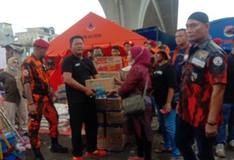 Bantuan korban kebakaran di jalan Wahidin Medan. Jum'at (06/05/2022)