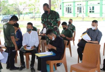 Seleksi calon Komcad di Kodim 0913/PPU. Senin (09/05/2022)