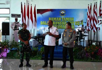 Pangdam Kasuari bersama Wakil Gubernur Papua Barat dan Kapolda mengucapkan selamat HUT ke-4 Koarmada III. Rabu (11/05/2022)