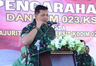 Pesan tegas Danrem 023/KS saat di Kodim 0210/TU. Kamis (12/05/2022)
