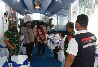 Babinsa ingatkan prokes dihajatan warga binaan. Minggu (15/05/2022)