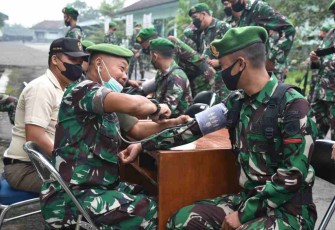 Rutinitas pengecekan kesehatan prajurit Korem 071/Wijayakusuma 