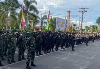 Apel Pam Aksi Damai PM-TBBR Kalteng di Polres Kotim 
