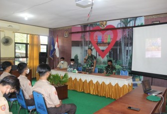 Sosialisasi  penerimaan Taruna Akademi Militer tahun 2022 di SMAN 2 Palangka Raya, Jumat (27/5/2022).