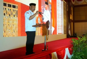 Sekdaprov Kepri Adi Prihantara saat memberi sambutan
