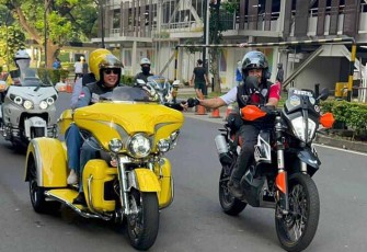 Bamsoet kendarai moge melintasi kawasan kota pelabuhan tua Sunda kelapa
