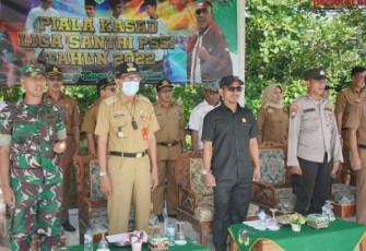 Bupati Agus istiqlal saat Buka Turnamen Liga Santri Piala KASAD Tahun 2022
