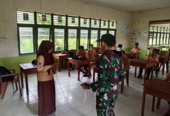 Antusias siswa saat pembelajaran ekstrakurikuler Pramuka