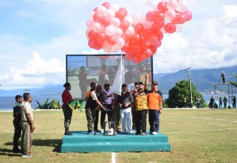Peresmian liga santri piala Kasad di Kodam XVIII/Kasuari