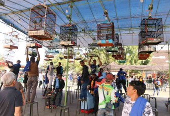 Lomba kicau burung di mapolda Jabar