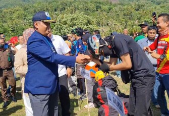 Danlanud Sutan Sjahrir saat memberikan support peserta kejurnas TROI