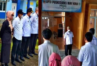 Wabub Pesibar saat Sidak Kedisiplinan Pegawai Kecamatan dan Puskesmas Way Krui