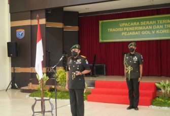 Danrem 121/Abw saat pimpin sertijab