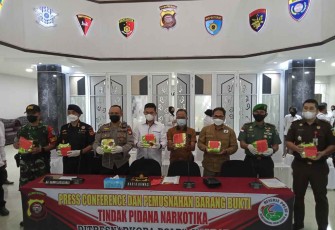 Pemusnahan barang bukti narkotika di Polda Kalbar