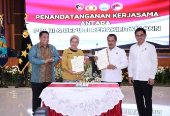 Perjanjian kerjasama rehabilitasi BNN RI bersama Bareskrim Polri 
