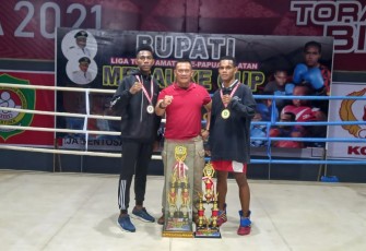 Atlet Lantamal XI Merauke raih Emas ajang Tinju Amatir Se Papua Barat