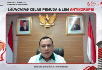 Ketua KPK RI saat virtual bersama LSM Anti Korupsi 