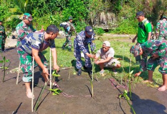 Tanam mangrove di pesisir pantai dusun Ngelo