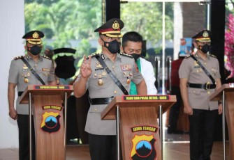 Pelantikan pejabat baru di lingkungan Polda Jateng