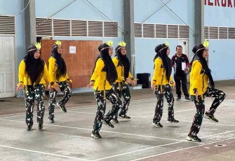 Lomba senam kreasi daerah di lanud Maimun Saleh Sabang