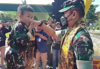 Arkan saat ditanya cita-citanya oleh Pangdam V/Brw
