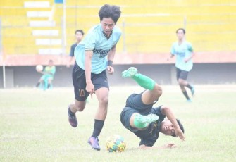 Pertandingan keras dan sengit liga santri piala Kasad