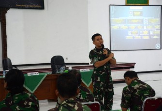 Prajurit Wijayakusuma saat menerima sosialisasi 