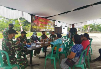 Baksos pengobatan massal satgas Yonif 645/Gty di perbatasan 