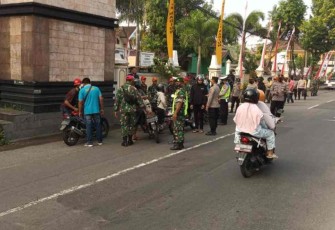Penyekatan TNI Polri di wilayah Madiun