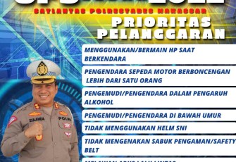 Operasi Zebra Polrestabes Makassar 