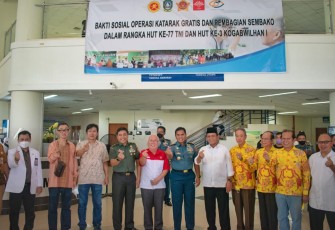 Baksos operasi katarak sambut HUT TNI ke 77 dan HUT ke 3 Kogabwilhan I 