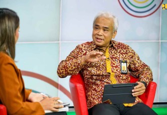 Direktur Pelaksanaan Pembiayaan Infrastruktur SDA Arvy Argyantoro saat Webinar di Jakarta Kamis (6/10)