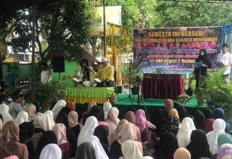 Maulid Nabi Muhammad SAW di SMPN 7 Medan, Jum'at (7/10)