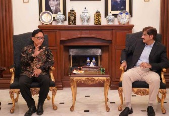 Chief Minister Sind menerima Konsul Jenderal RI Karachi dr June Kuncoro Hadiningrat, Sabtu (8/10)