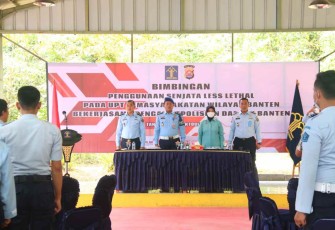 Bimtek Gunakan Senjata Less Lethal Kanwil Kemenkumham Banten 