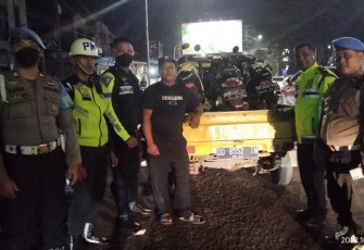 Patroli gabungan Polrestabes Makassar 